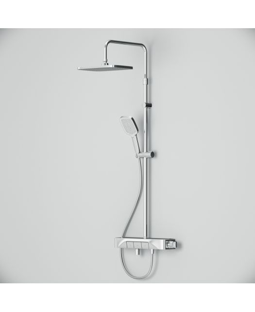 Душевая система FUNC с ванно-душевым однозахватным смесителем-полкой (AM.PM) хром