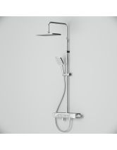 Душевая система FUNC с ванно-душевым однозахватным смесителем-полкой (AM.PM) хром