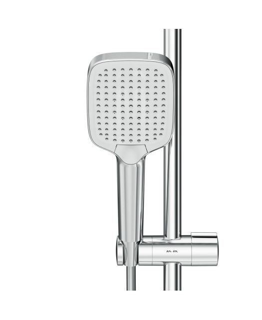 Душевая система FUNC с ванно-душевым однозахватным смесителем-полкой (AM.PM) хром