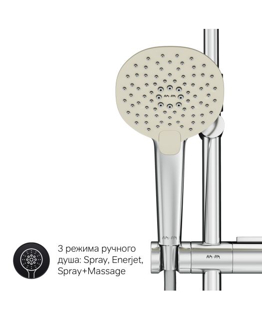 Душевая система SPIRIT V2.0 ShowerSpot для душа и ванны с термостатом (AM.PM) хром