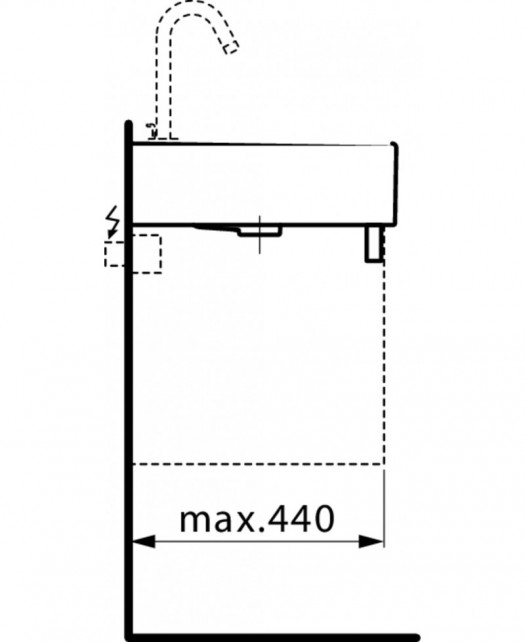 Мини-раковина LIVING 45х38х15,5 (LAUFEN) Швейцария