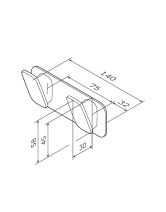 Двойной крючок для полотенец INSPIRE V2.0 (AM.PM) хром