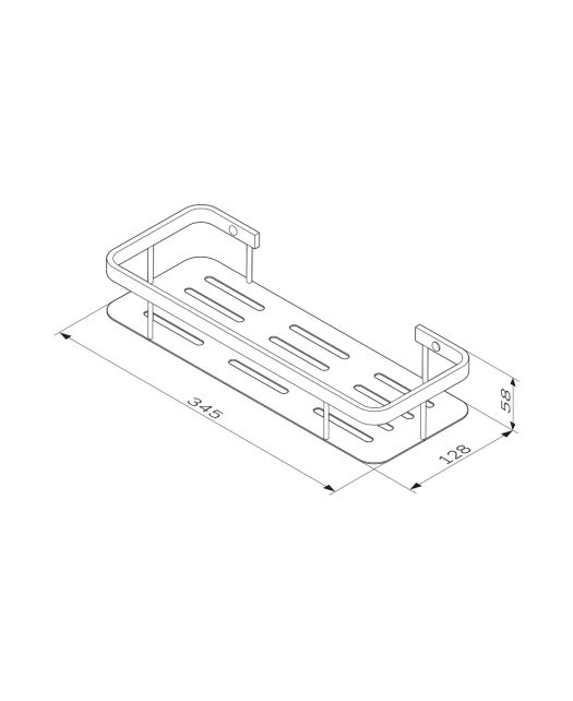 Полка для душа прямая SENSE L (AM.PM) чёрный