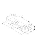 Полка для душа прямая двойная SENSE L (AM.PM) чёрный