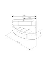 Полка для душа угловая SENSE L (AM.PM) чёрный