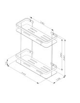 Полка для душа двойная SENSE L (AM.PM) хром