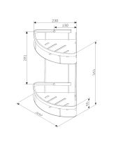 Полка для душа угловая двойная SENSE L (AM.PM) хром