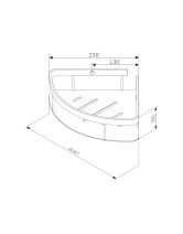 Полка для душа угловая SENSE L (AM.PM) хром