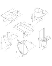 Набор аксессуаров для зоны красоты и туалета INSPIRE V2.0 (AM.PM) чёрный