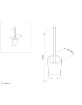 Стойка с туалетной щеткой SENSATION (AM.PM) хром