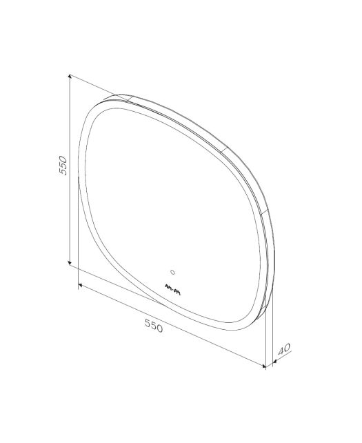 Зеркало FUNC с LED-подсветкой и ИК-сенсором (AM.PM) 55 см