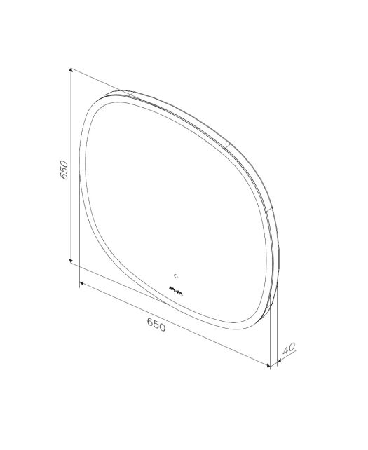 Зеркало FUNC с LED-подсветкой и ИК-сенсором (AM.PM) 65 см