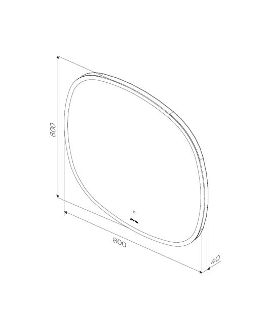 Зеркало FUNC с LED-подсветкой и ИК-сенсором (AM.PM) 80 см