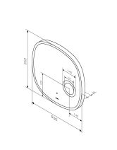 Зеркало FUNC с LED-подсветкой, ИК-сенсором и косметическим зеркалом (AM.PM) 55 см