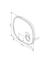 Зеркало FUNC с LED-подсветкой, ИК-сенсором и косметическим зеркалом (AM.PM) 65 см