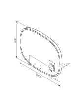 Зеркало FUNC с LED-подсветкой, ИК-сенсором и косметическим зеркалом (AM.PM) 100 см