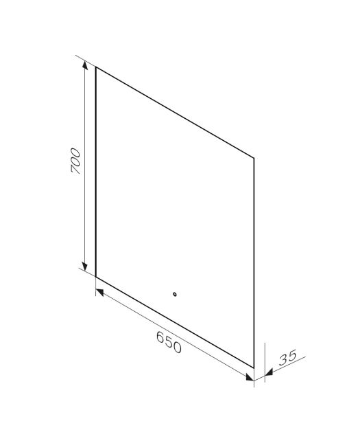 Зеркало X-JOY с интерьерной Led подсветкой (AM.PM) 65х70 см