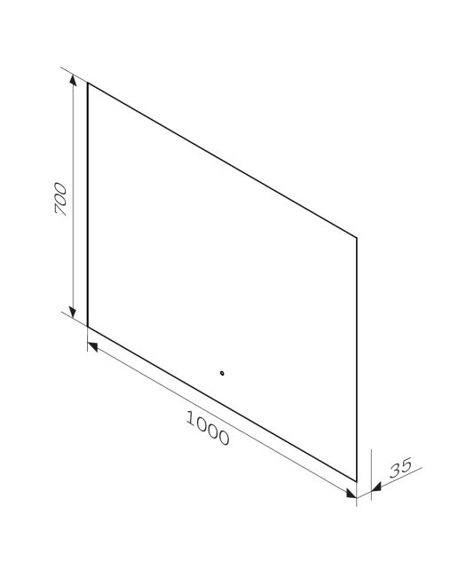 Зеркало X-JOY с интерьерной Led подсветкой (AM.PM) 100х70 см