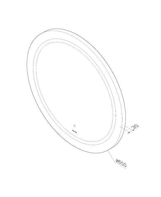 Зеркало круглое X-JOY с интерьерной Led подсветкой (AM.PM) 65 см