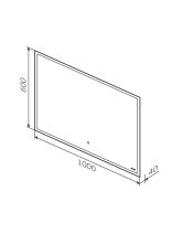 Зеркало SPIRIT V2.0 с интерьерной Led подсветкой и системой антизапотевания (AM.PM) 100х60 см