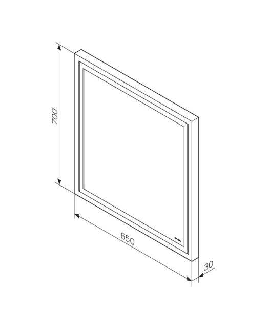 Зеркало GEM с LED-подсветкой по периметру (AM.PM) 65 см