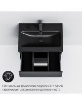 Тумба с раковиной подвесная GEM 60 см (AM.PM) черный матовый