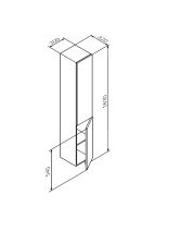 Шкаф-колонна подвесной GEM правый (AM.PM) белый глянец