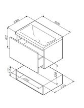 Тумба с раковиной подвесная GEM 60 см (AM.PM) белый глянец