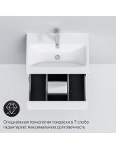 Тумба с раковиной подвесная GEM 60 см, 2 ящика (AM.PM) белый глянец