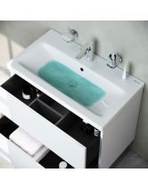 Тумба с раковиной подвесная GEM 75 см, 2 ящика (AM.PM) белый глянец