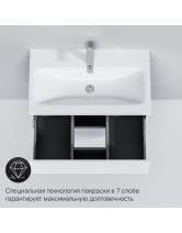 Тумба с раковиной подвесная GEM 75 см, 2 ящика (AM.PM) белый глянец