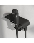 Набор с гигиеническим душем встраиваемый FUNC с полкой и держателем бумаги (AM.PM) чёрный