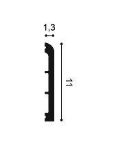 Плинтус напольный дюрополимерный SX184 CASCADE (Orac) 110х13х2000 мм