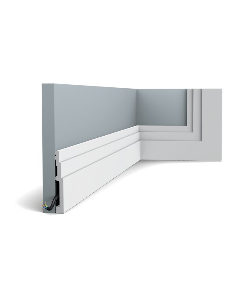 Плинтус напольный дюрополимерный SX180 HIGH LINE (Orac) 120х16х2000 мм