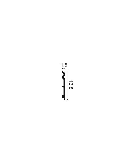 Плинтус напольный дюрополимерный SX138 (Orac) 138х15х2000 мм