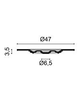 Розетка потолочная декоративная R17 (Orac) D 470 мм