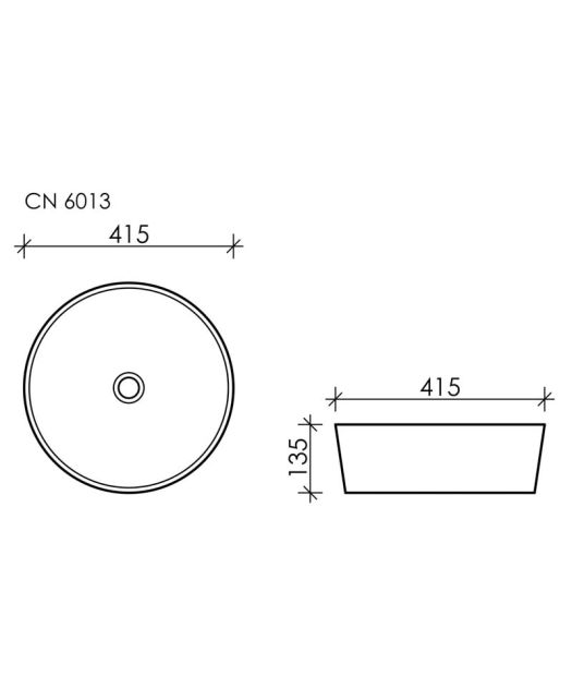 Умывальник чаша круглая Element CN6013 (Ceramicanova) 41,5 см Белый