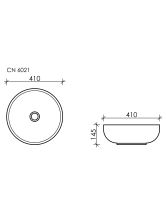 Умывальник чаша круглая Element CN6021 (Ceramicanova) 41 см белый