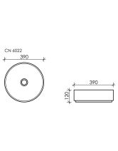 Умывальник чаша круглая Element CN6022 (Ceramicanova) 39 см белый