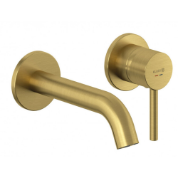 Смеситель встраиваемый для умывальника BOZZ со скрытой частью в комплекте (KLUDI) брашированное золото 180 мм