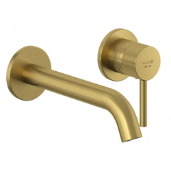 Смеситель встраиваемый для умывальника BOZZ со скрытой частью в комплекте (KLUDI) брашированное золото 230 мм