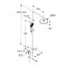 Душевая система DIVE DUAL SHOWER SYSTEM с термостатом (KlUDI) Германия, хром