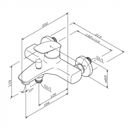 Смеситель для ванны и душа Spirit 2.1 F71A10000 (AM.PM) хром