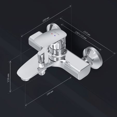 Смеситель для ванны и душа Spirit 2.1 F71A10000 (AM.PM) хром