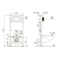 Комплект, застенный модуль TECEspring S401101, пластиковая панель TECEspring R (TECE) хром глянцевый