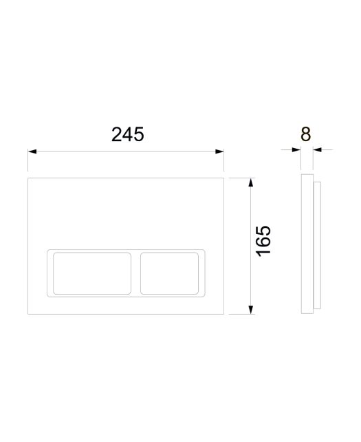 Комплект, застенный модуль TECEspring S401204, пластиковая панель TECEspring V (TECE) черный матовый