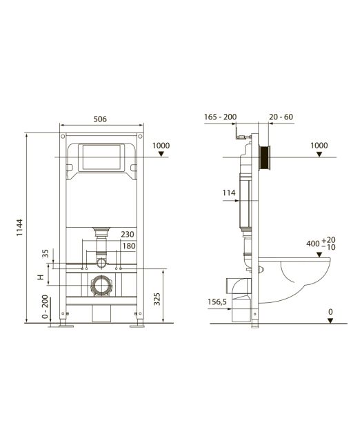 Комплект, застенный модуль TECEspring S401104, пластиковая панель TECEspring R (TECE) черный матовый