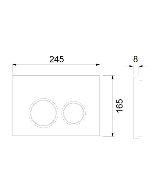 Комплект, застенный модуль TECEspring S401104, пластиковая панель TECEspring R (TECE) черный матовый