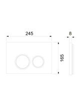 Комплект, застенный модуль TECEspring S401104, пластиковая панель TECEspring R (TECE) черный матовый