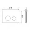 Пластиковая панель смыва для унитаза TECEspring loop (TECE) хром глянцевая